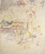 Pierre Renoir The Washerwomen oil on canvas